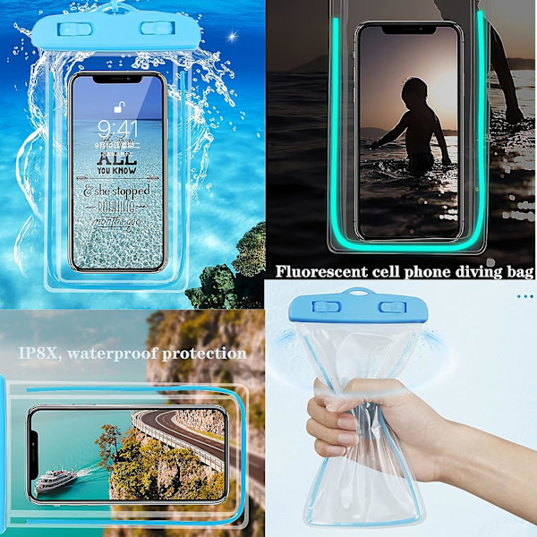 2 stk Vanntette Smartphone-vesker, Universal Vanntette Strandvesker