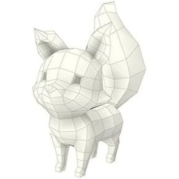 1 stycke(n) Origamipappersats, Söt Räv Geometrisk Origami 3D