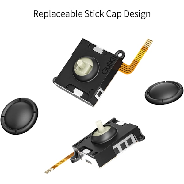 Guli Switch Joystick-erstatningssett, uten drift, Hall-effekt Joystick for Switch Joycon, OLED Switch Joycon og