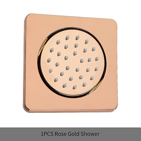 Rose Gold Messing Dusj Massasje Jets Dusj Side Bath Spa Massasje Sprayer Dyse Body Jet Svart Krom Firkant Kampanje Rose Gold 1PCS