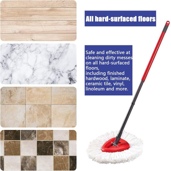 Spin Mop Reservehoder Mikrofiber Mop Refills for Easy Cleani