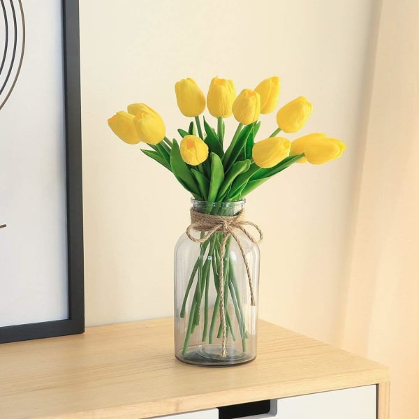 20st Real Touch Latex konstgjorda tulpaner Blommor falska tulpaner
