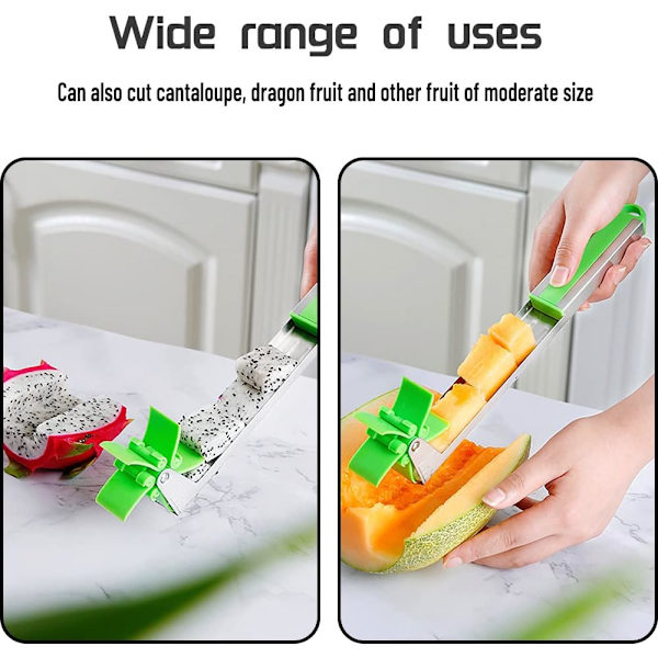 1 stk Melon Cutter i Rustfritt Stål, Vannmelon Frukt Cutter,