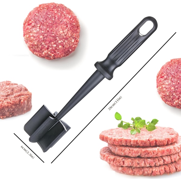 Kødkværn til Hakket Kød, Varmebestandig Hamburgerkød-Kværn, Nylon 5 Buede Blade Kværn, Non-Stick Kødhakker, M