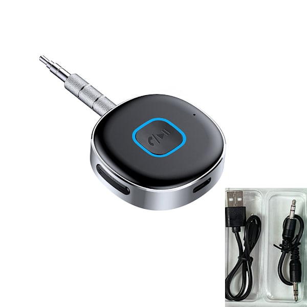 Sort Bluetooth-lydkonverter, Bil Bluetooth AUX Adapter, Mini