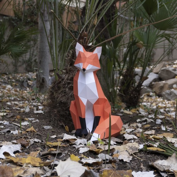 1 st Fox, DIY Papercraft kit, Paper Fox, Dekoration, Hem