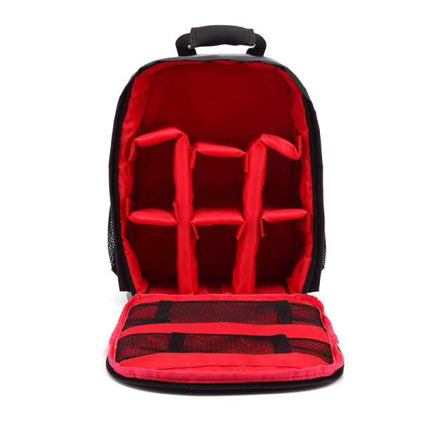 Kameraväska (röd) Kameraryggsäck, Vattentät Fotoryggsäck,