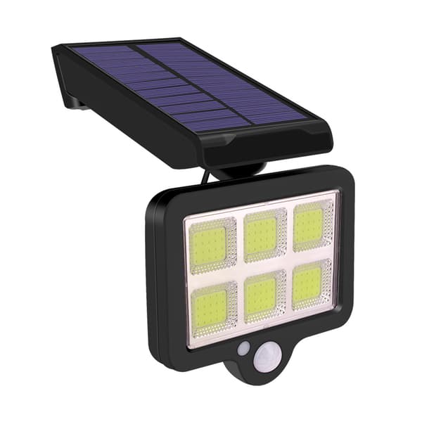 1 stk COB Solcelle Fjernkontroll Vegglampe 96LED Solcelle Gate