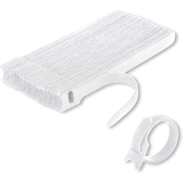 Kabelbinder [50 stk], Kabelstropper, Gjenbrukbare Kabelbinder, Kabel