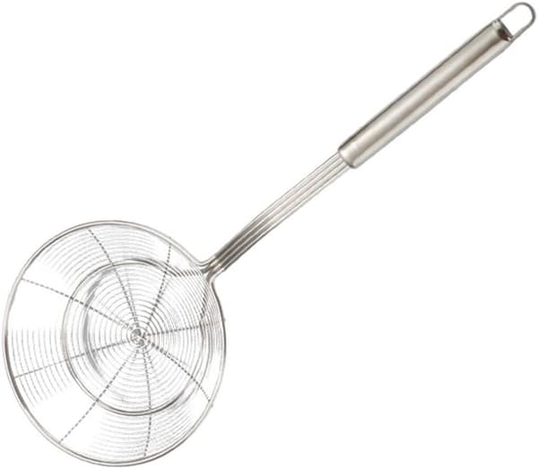 Rustfrit Stål Køkken Tråd Skummerske med Spaltede Mad Net