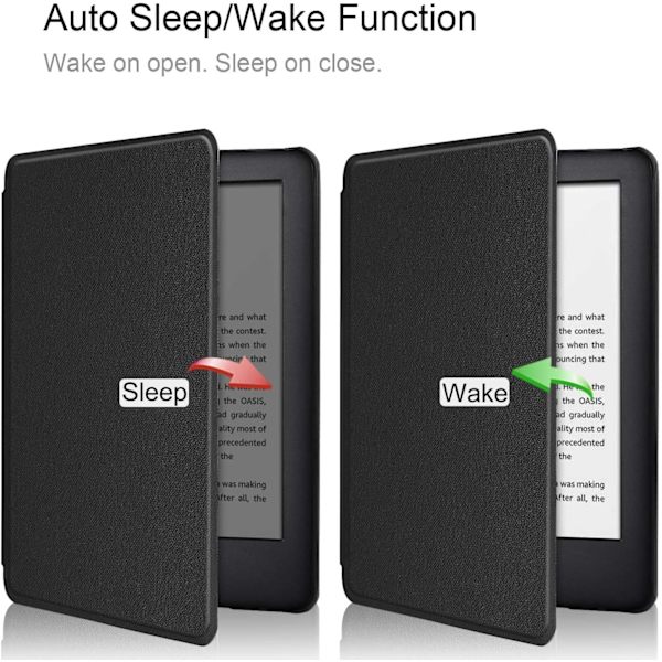 Fodral Kompatibelt med 6 Tums Kindle All-New (11:e Generationen - Släppt 2024/2022), med Auto Sleep Wake-funktion (Svart)