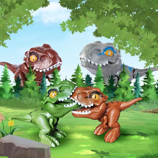 Dinosaurbidende fingerdukker, børnespil