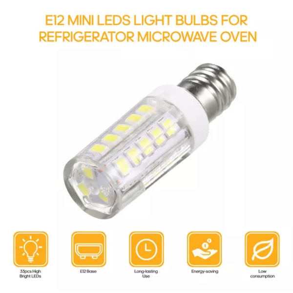 E12 Mini LED-lampor för hemmet 5W energisparande lampor för kylskåp mikrovågsugn