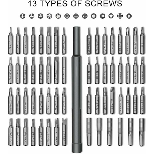 63 in 1 Mini Precision Screwdriver Kit Electronic Magnetic Repair