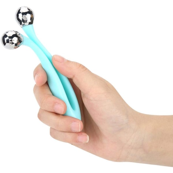 1 Styck Blå Manuell Roller Ansiktsbantning Device V Ansiktsmassage