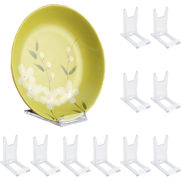 10 st Klar Justerbar Displayställ Platta Displayställ Plast