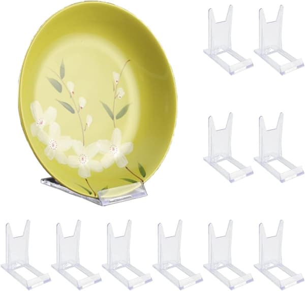 10 stk Klar Justerbar Displaystativ Flat Display Stativ Plast