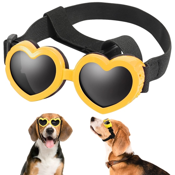 1 st hundsolglasögon små hund UV-skydd Justerbar rem