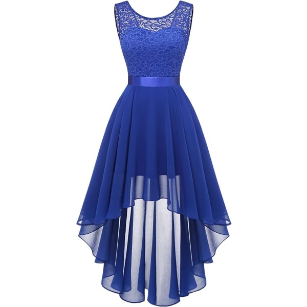 (l)blå kvinnor Cocktail Evening Prom Dress Pin Up Spets Chiffong