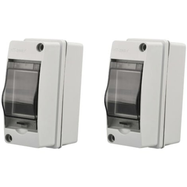 2-pack IP65 vattentät elbox utomhus, 2 moduler, ABS-plast