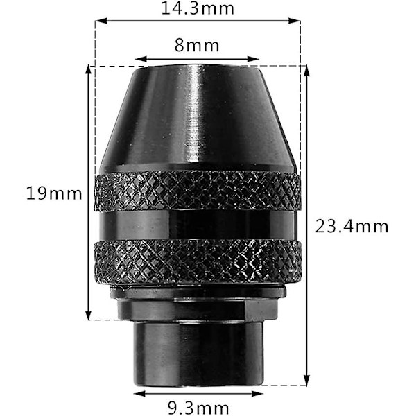 4 st Mini Nyckellös Borr Multifunktionschuckar Universal Adapter Chuck För Dremel För Dremel Elektrisk Slipmaskin Verktyg 0,4-3,2 mm