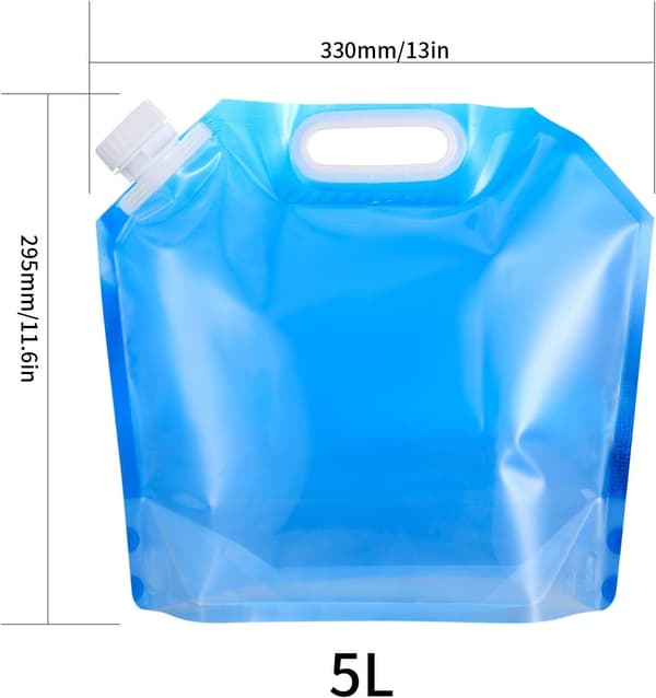 4 stk. bærbare 5 liters foldbare spande camping foldbar vand