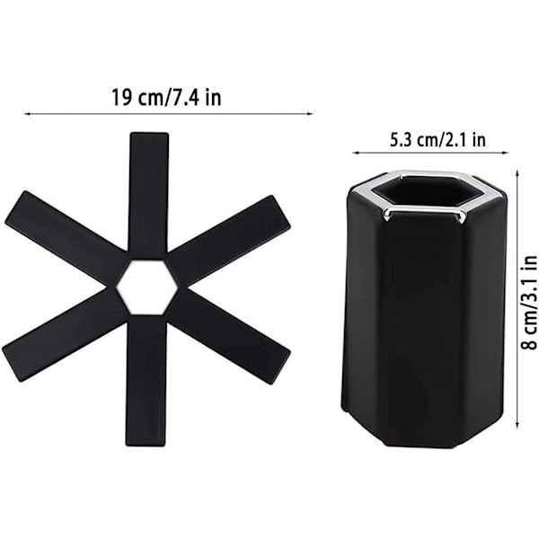 3 Sorte Foldbare Skridsikre Gryder, Foldbar Isoleret