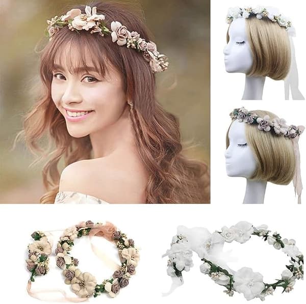 Blomsterkrans, Kvinders Hårbånd Daisy Hårbånd Boho Blomsterkrans