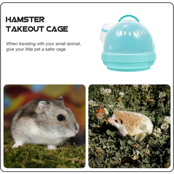 1 portabel hamstertransportbur för små djurs livsmiljöer såsom