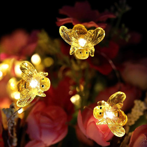 Honeybee Små LED-Ljusslingor USB-Drivna, Vattentäta, Varma