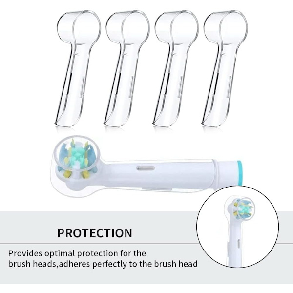 12 stk Oral B Børstbeskyttelseshette, Utbyttbar Børstlagring for
