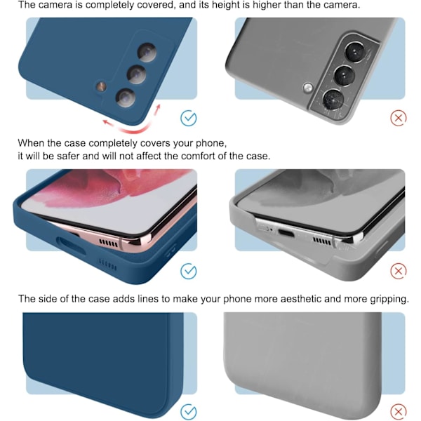 2 stk. Etui til Samsung Galaxy S21 5G Flydende Silikon Etui,