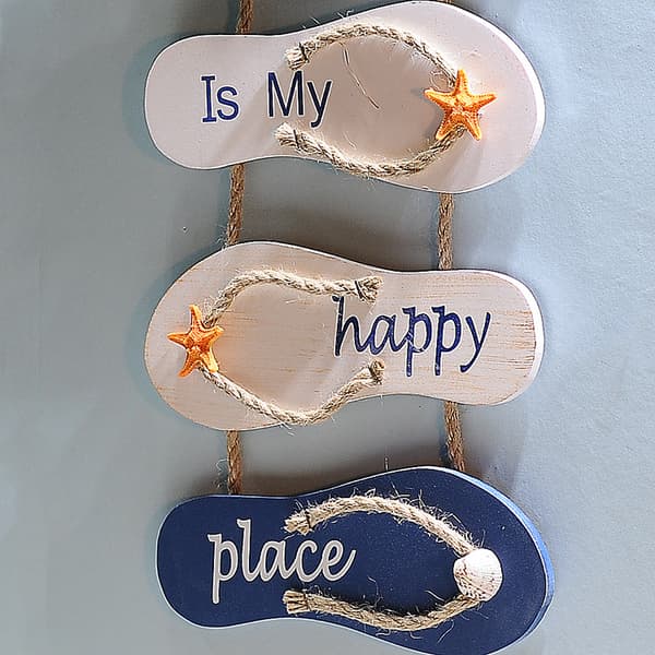 Strand-Flip-Flops Dekor Flip-Flops Veggdekor Tre-Flip-Flops