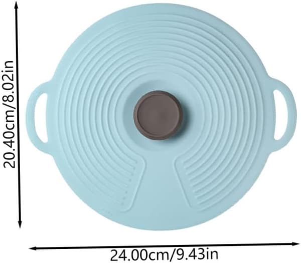 1 stycke (blå) Silikonkastrulllock Universal Lock Silikonkastrulllock