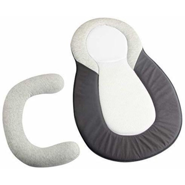 Babysnuggle Nest med huvudstöd kudde bärbar babysäng Newb