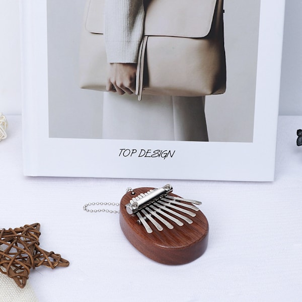 Mini Kalimba, 8-Tast Kalimba, Solid Træ Bærbar Klaver, til