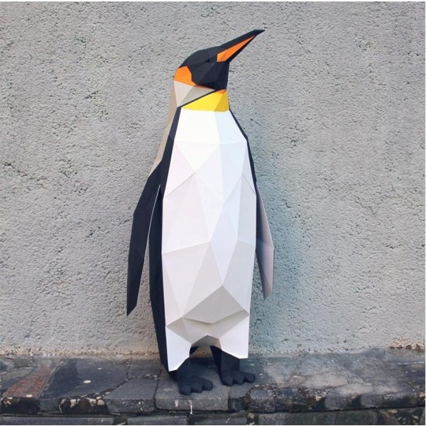 1 st Penguin, DIY Papercraft kit, papperspingvin, dekoration, hem