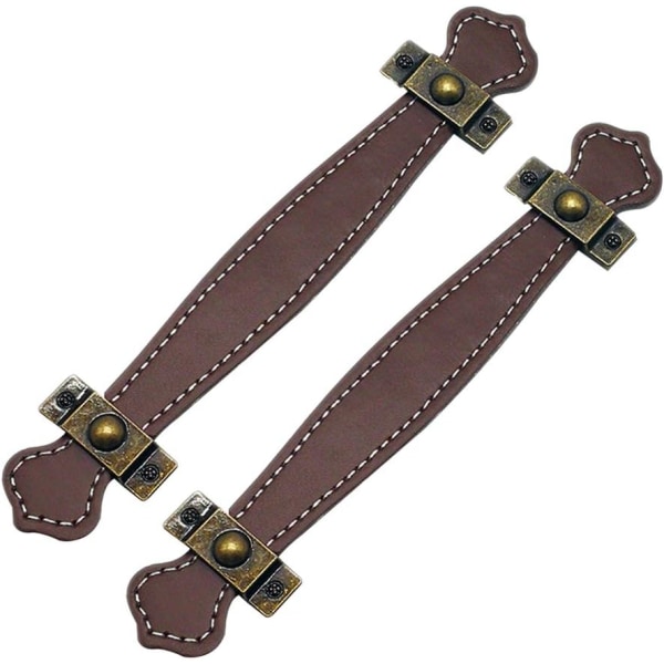 2 st Läder Låda Drag Vintage Praktiska Resväska Handtag
