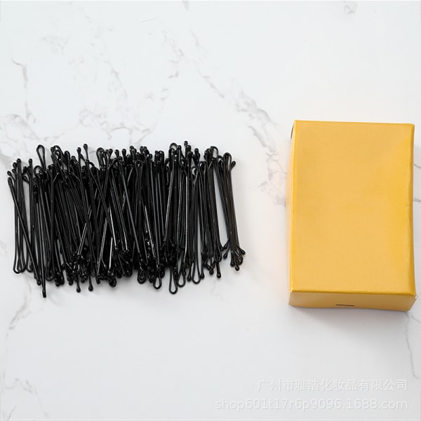 2,2\" Oversized Sort Hårklips - Sort Spids Flad Hårnål til