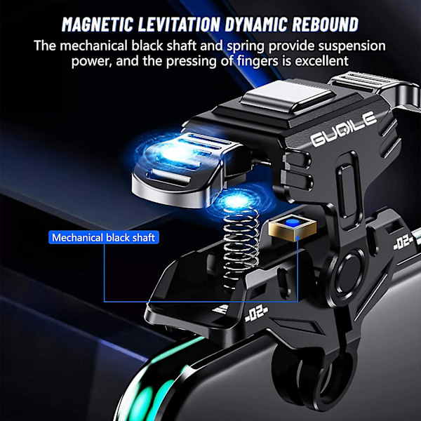 PUBG Mobile Game Controller Trigger, [2021 Oppgradert Versjon] Spillkontroller Trigger Sensitive Shooting Gamepad Joystick Trigger for PUBG/Rules of Su