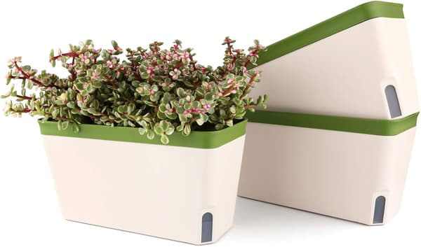 T4u 27cm Selvvandede Urtepotte med Supplerende Vandingssystem
