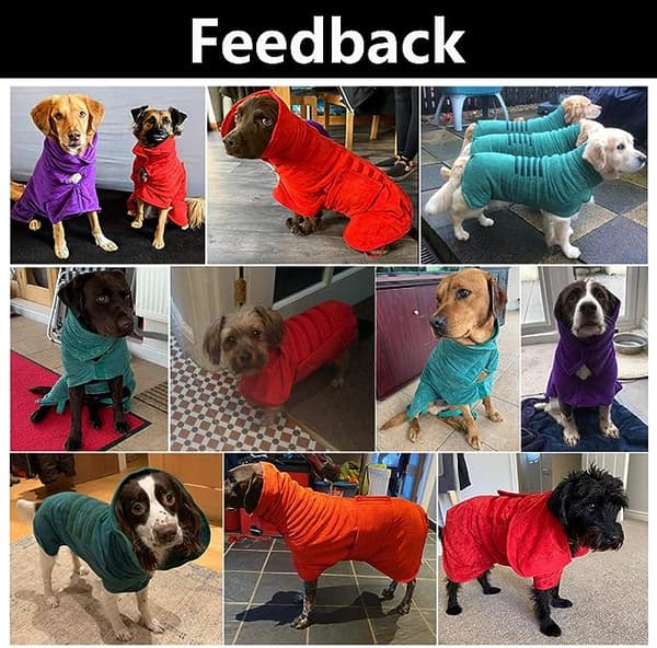 Hurtigtørrende Håndklæde til kæledyr, Mikrofiber Elastisk Bomuld, Hundebadekåbe