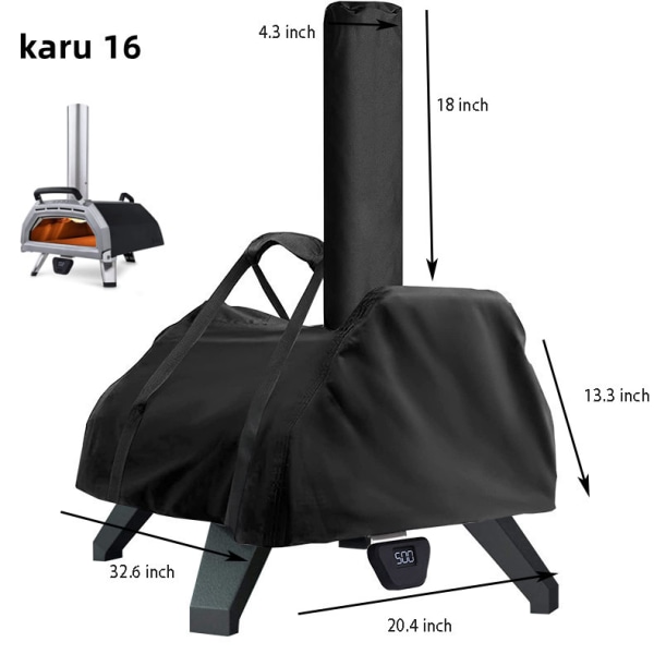 Pizza Ugnsöverdrag (Karu 16 Modell 32.6*20.4*13.3 Tum), Utomhus