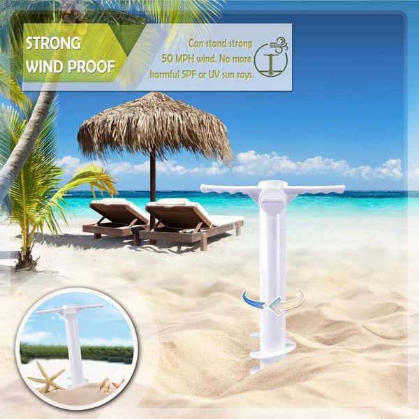 1 st vit ABS-plast markplugg paraplyinsats strand