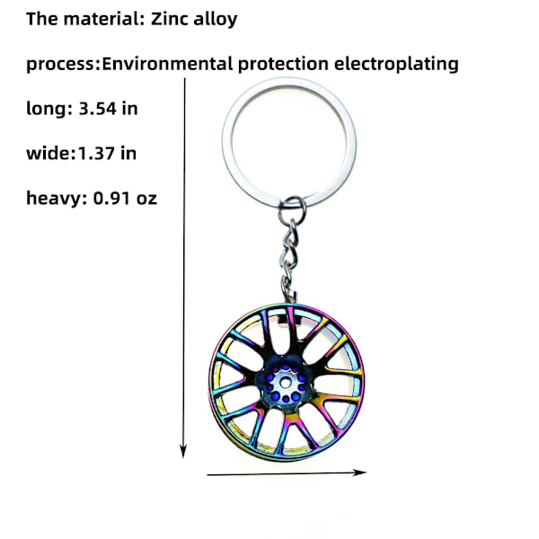 Metal hub anhæng nøglering