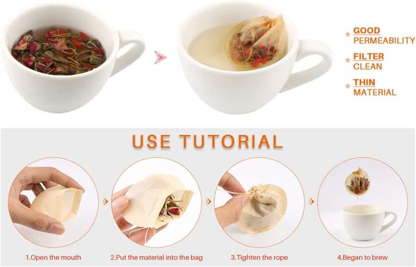 300 stk Teposer, Engangs Tomme Teposer Teinfuser