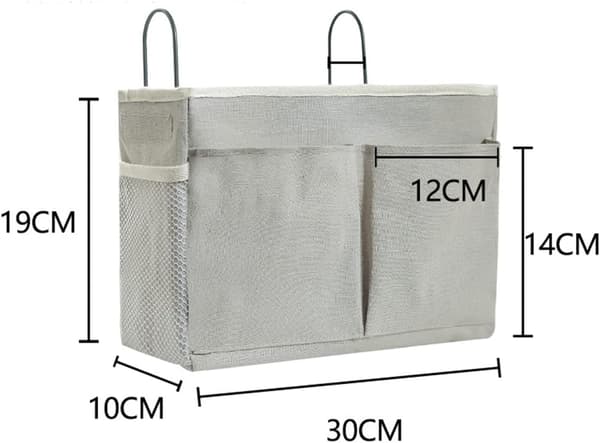 Sengebord Organizer, Henge Sengelomme, Sengelampe