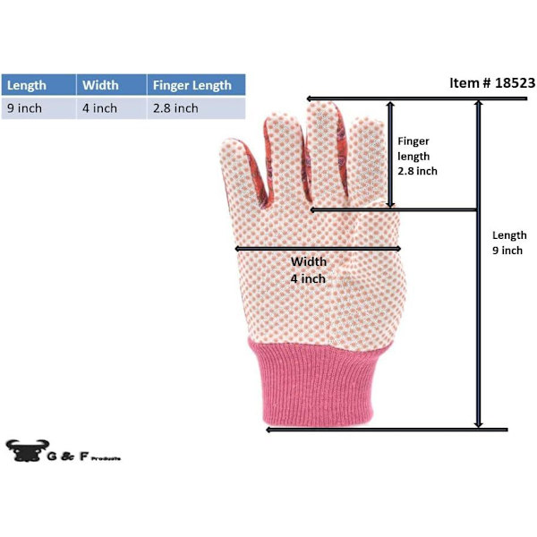 3 Par Hagehansker Blomster Hagehansker med Myk PVC