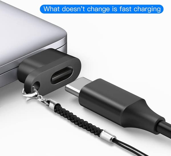 USB-C - USB-sovitin, USB-uros - USB-C -naaras, Musta [2 kpl]