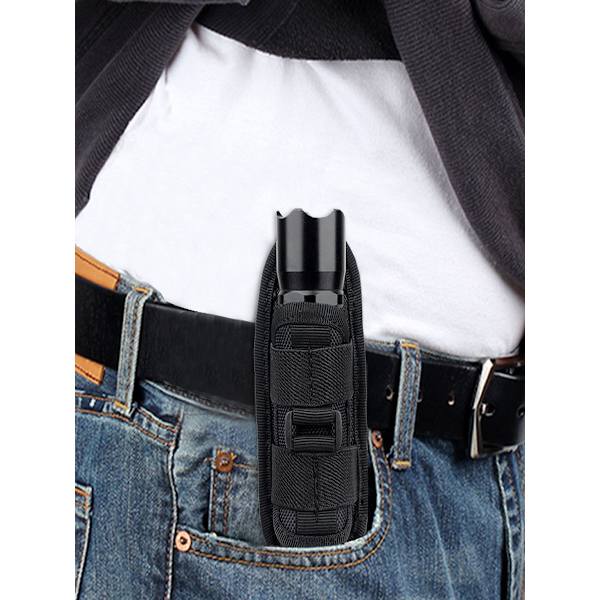 Taktisk 360 Graders Drejelig Lommelygte Holster, Nylon